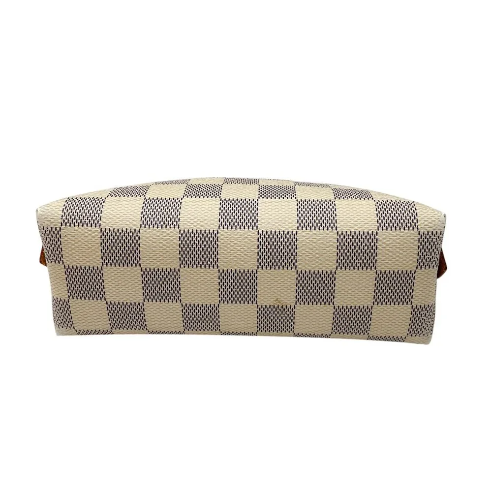 Louis Vuitton Ivory Damier Azur Canvas Cosmetic Pouch - Picture 5 of 16